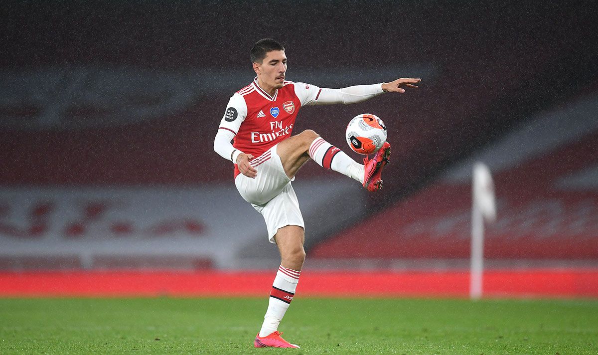 Héctor Bellerín, during a match with the Arsenal