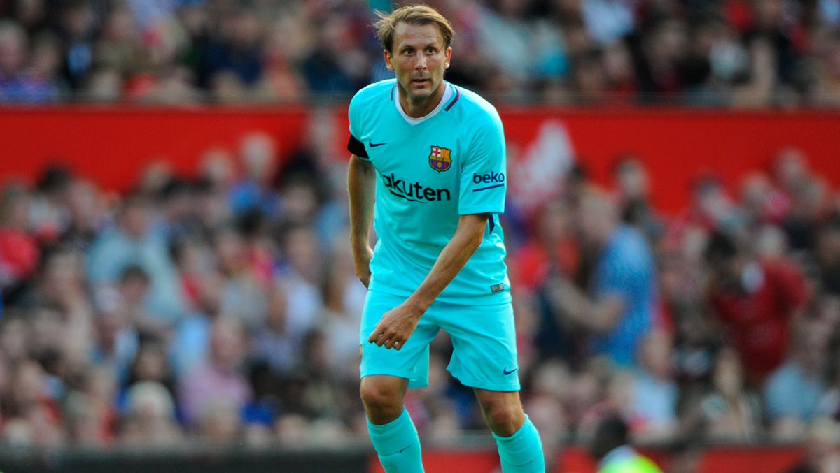 Gaizka Mendieta, ex player of the FC Barcelona