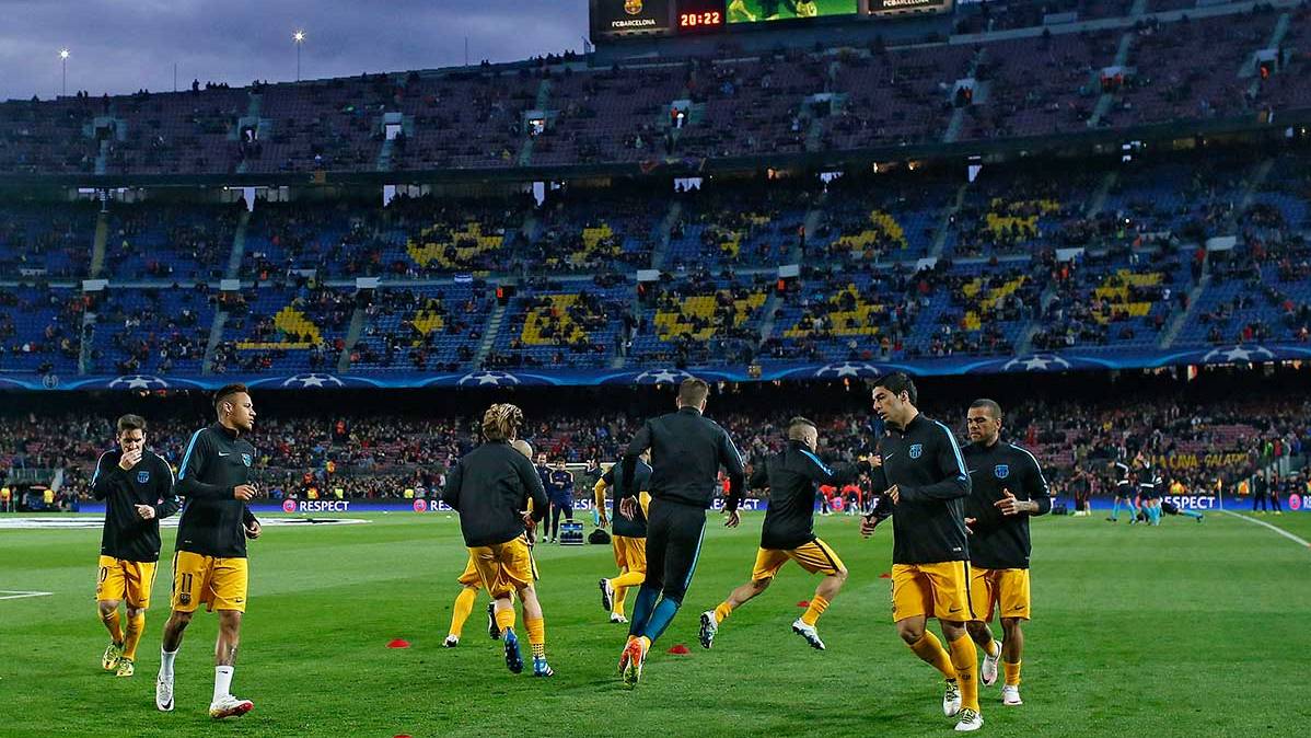 The Camp Nou pitó again the hymn of the Champions League in front of the Athletic of Madrid