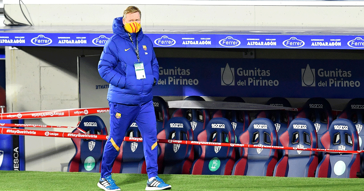 Ronald Koeman, en la visita del FC Barcelona a San Mamés