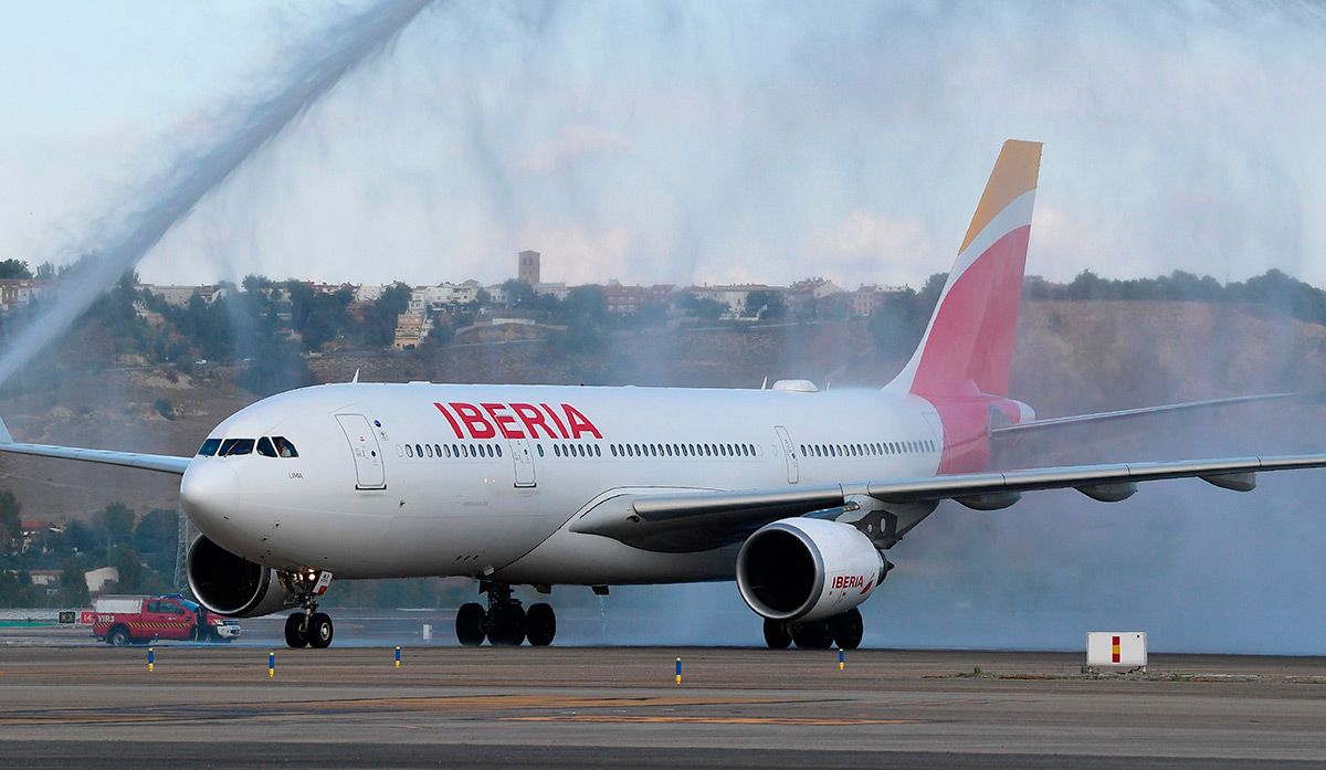 The airport of Barajas, in an image of archive