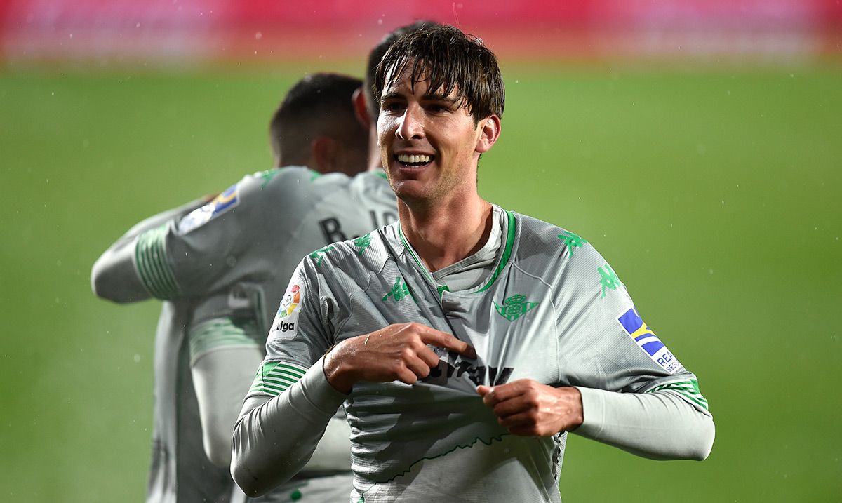 Juan Miranda, durante un partido con el Real Betis