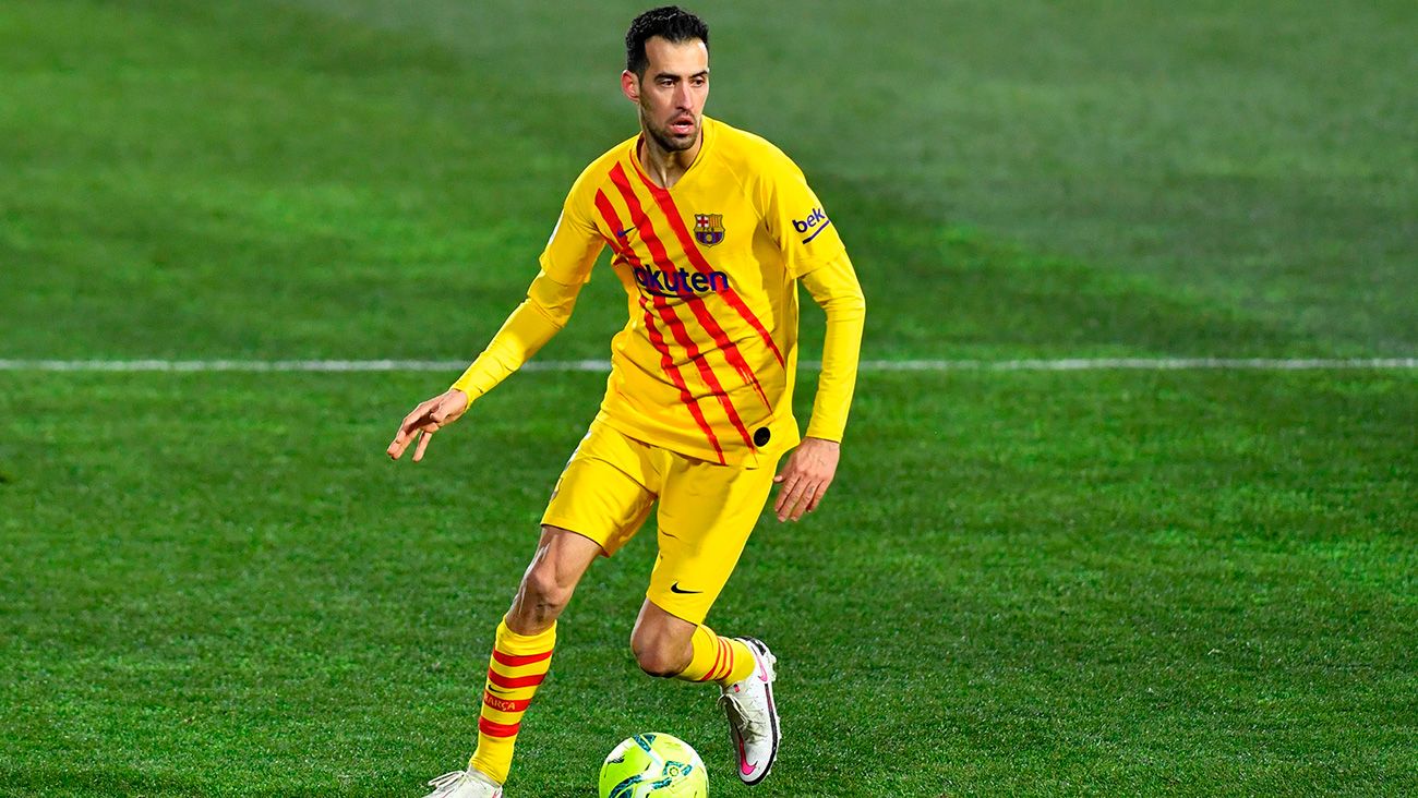 Sergio Busquets in a party of League of the Barça