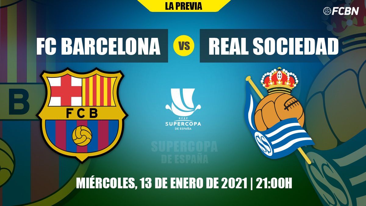 Previous of the Real Sociedad-FC Barcelona of Supercopa
