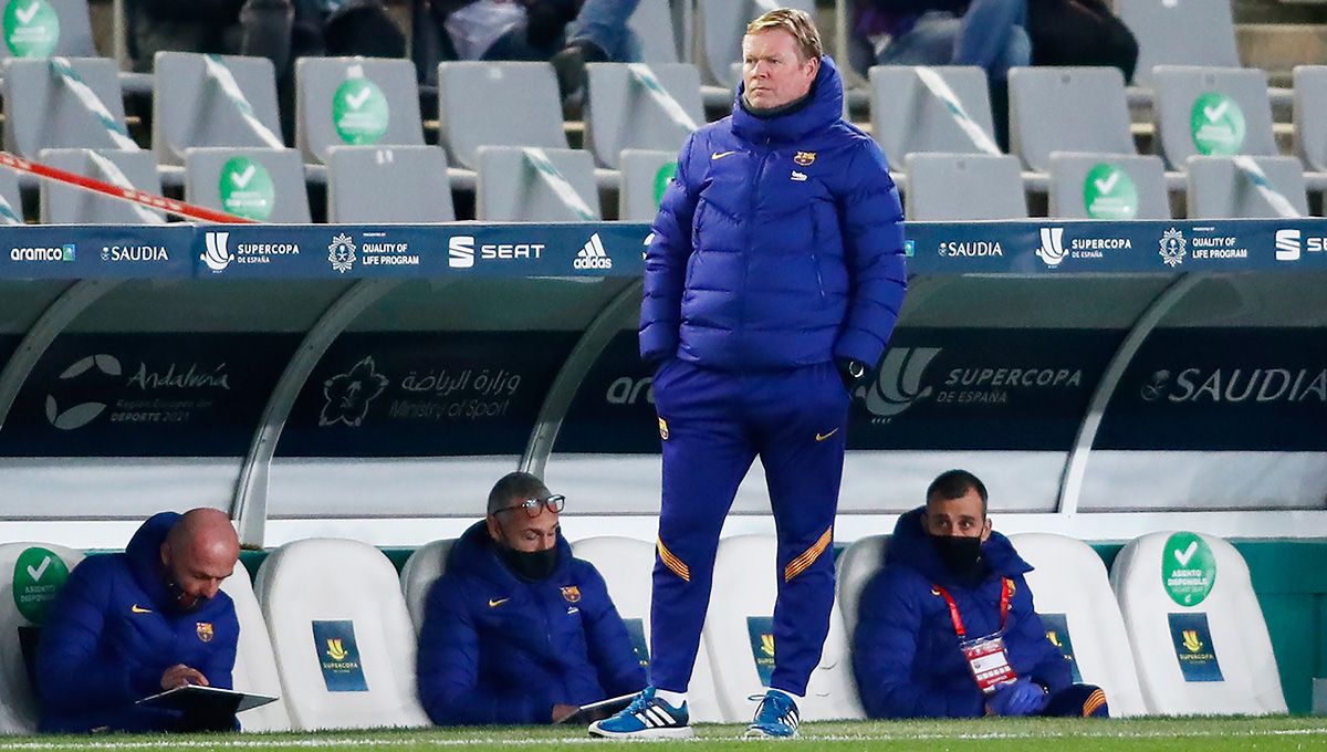 Ronald Koeman in the semifinals of Supercopa