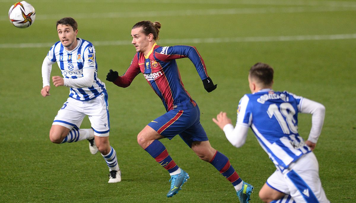 Antoine Griezmann, durante el partido contra la Real Sociedad en la Supercopa