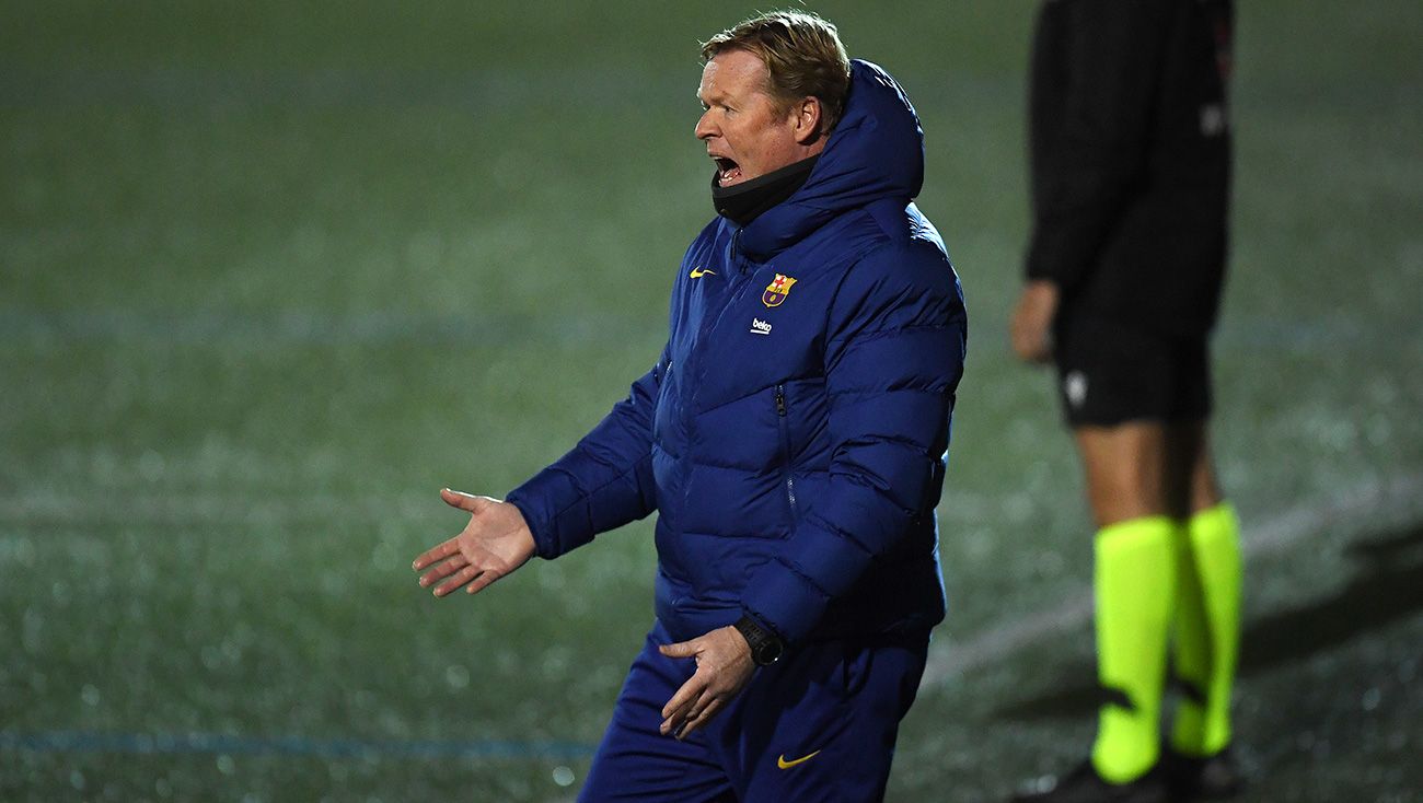 Ronald Koeman, molesto contra el Cornellà