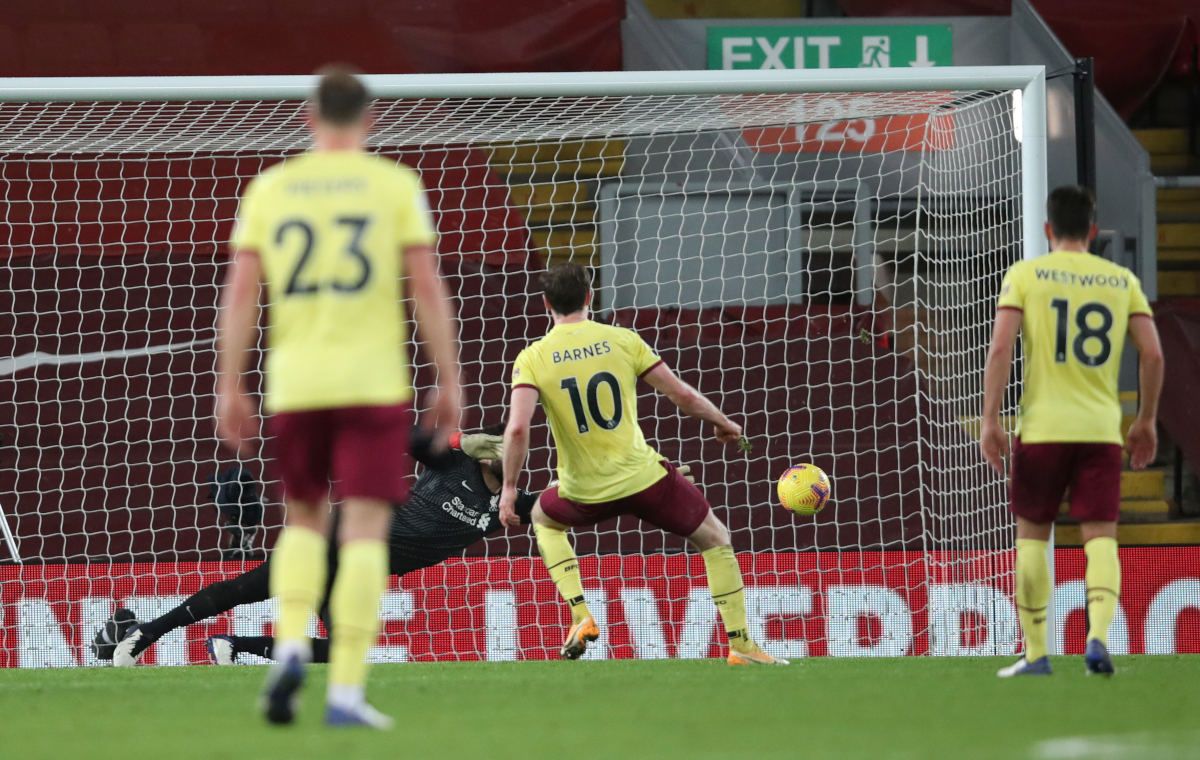 Ashley Barnes annotates the goal that snatched him the invicto to the Liverpool and him dió the victory to the Burnley