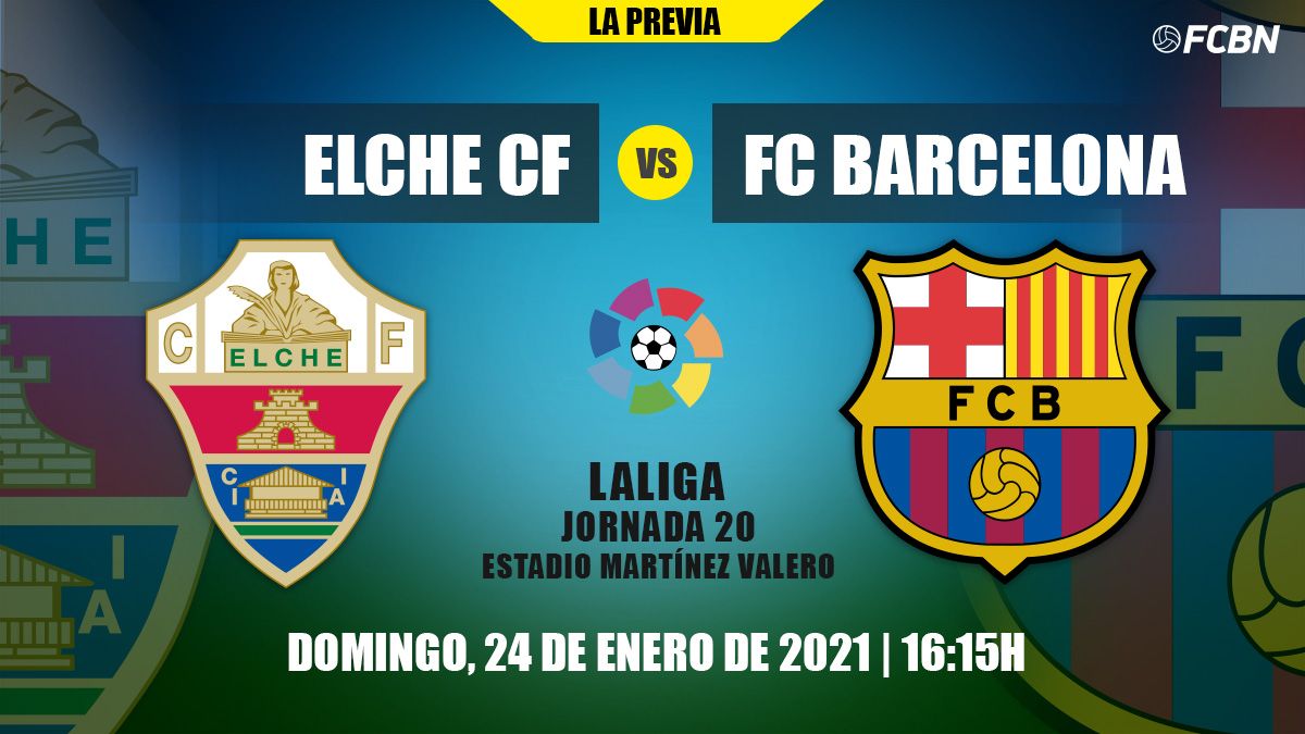Previous of the Elche-FC Barcelona