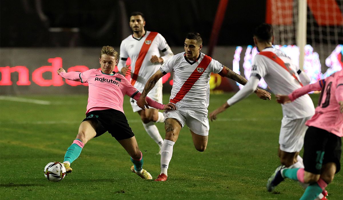 Frenkie de Jong, durante el partido del Barça ante el Rayo Vallecano