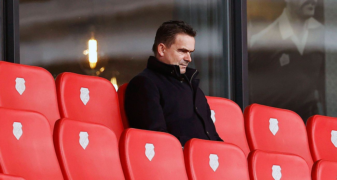 Marc Overmars in the terracing of a stadium