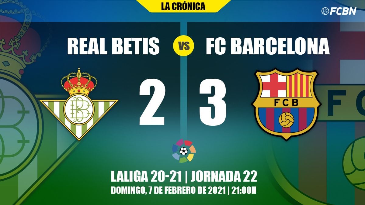 Crónica Real Betis 2-3 FC Barcelona