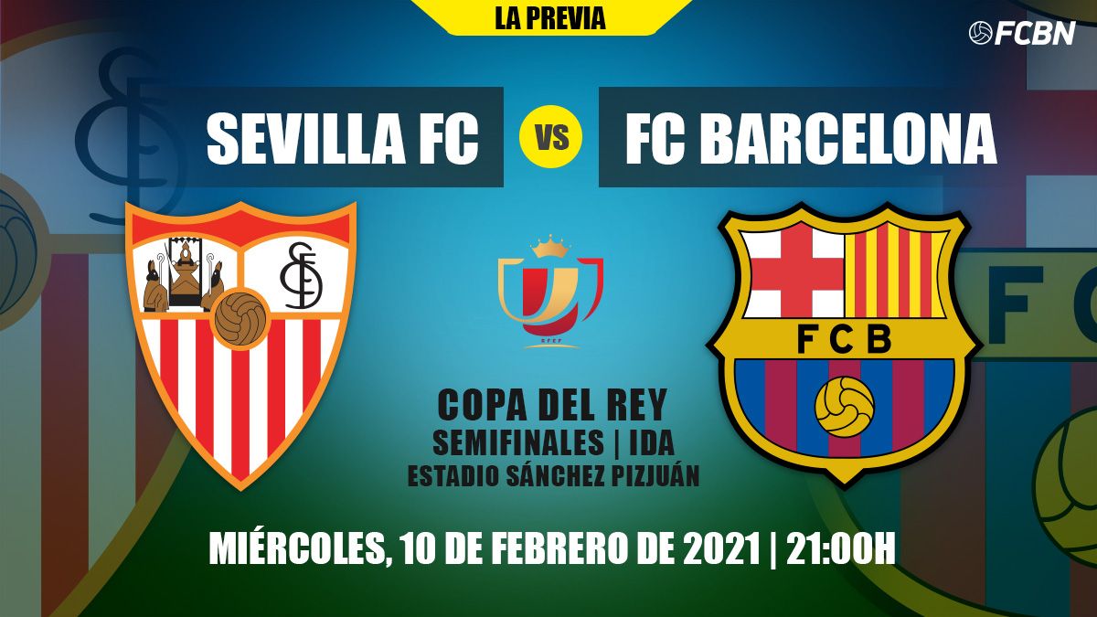 El Sevilla recibirá al Barcelona este miércoles en el estadio Ramón Sánchez-Pizjuán