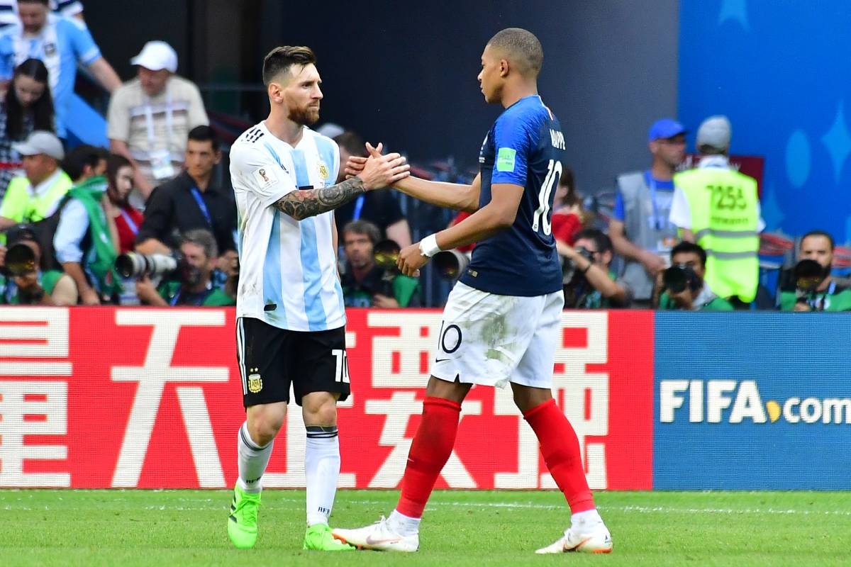 Messi y Mbappé en el Mundial 2018