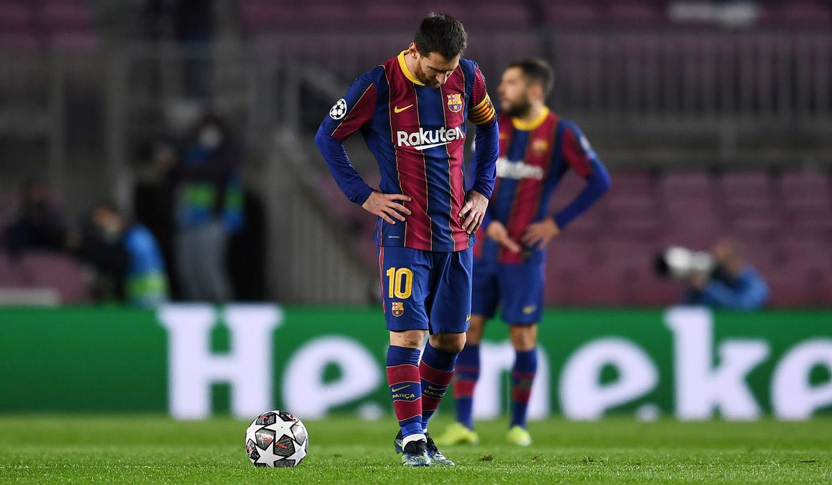 Messi, golpeado por la derrota ante el PSG