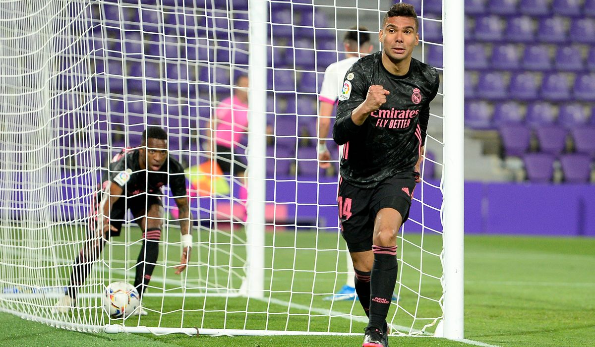 Casemiro, author of a goal for the Real Madrid against Valladolid