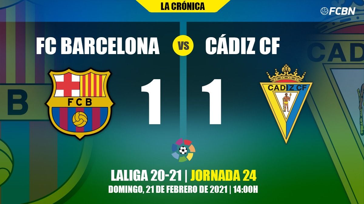 Chronicle of the FC Barcelona-Cádiz of LaLiga Santander 2020-21