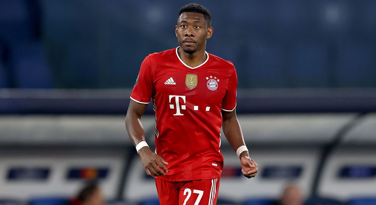 David Alaba en un partido de Champions