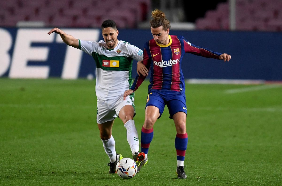 Griezmann During the party of the Barcelona against the Elche