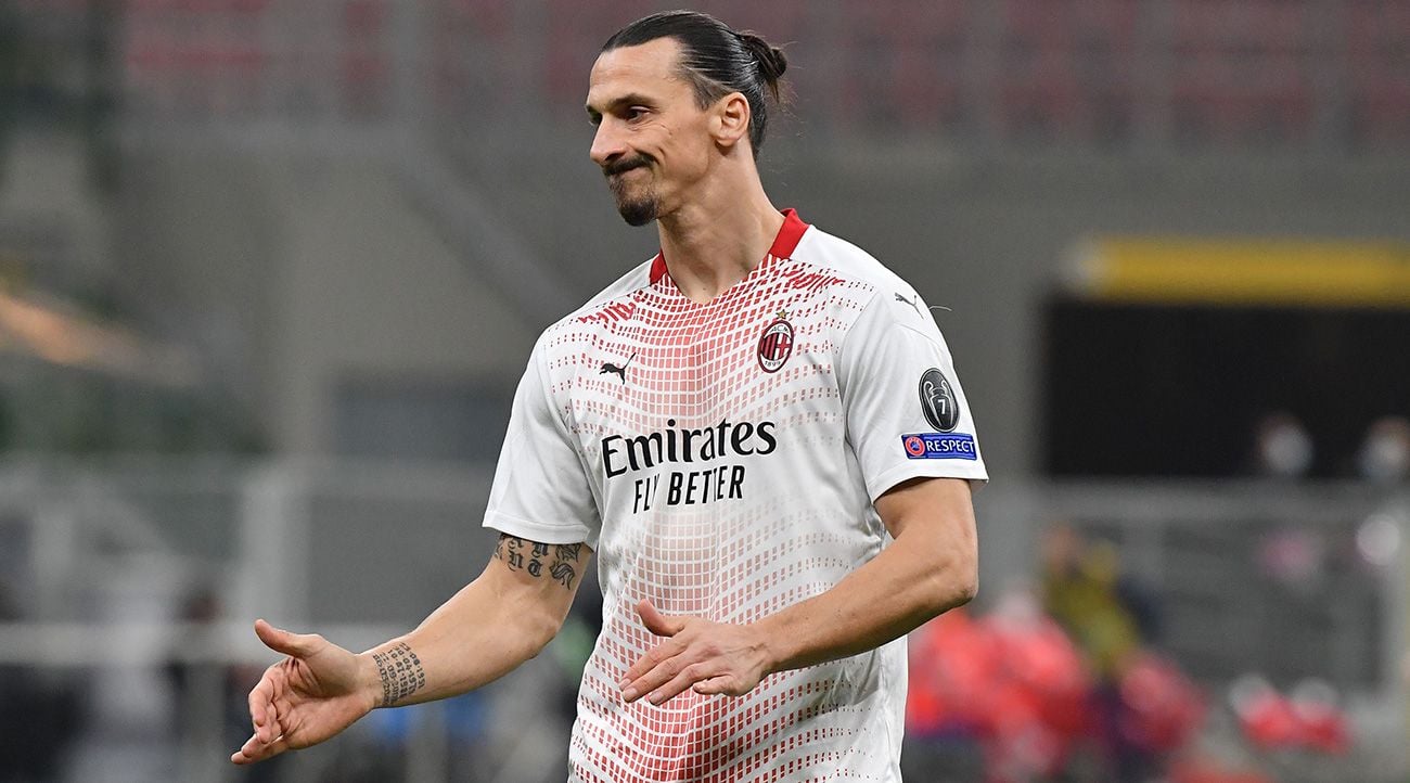Zlatan Ibrahimovic en un partido con el Milán