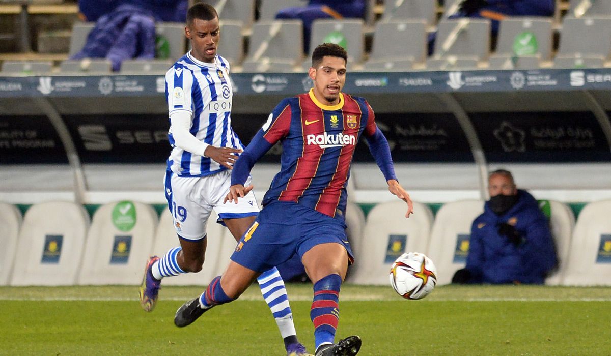 Ronald Araujo, en un partido ante la Real Sociedad