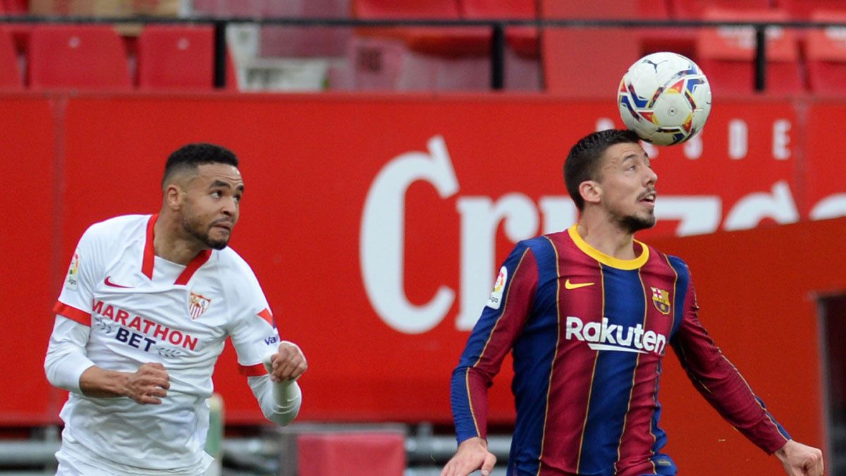 Lenglet Almost go back it to wrap: a possible hand in the area, in full traced back of the Barça