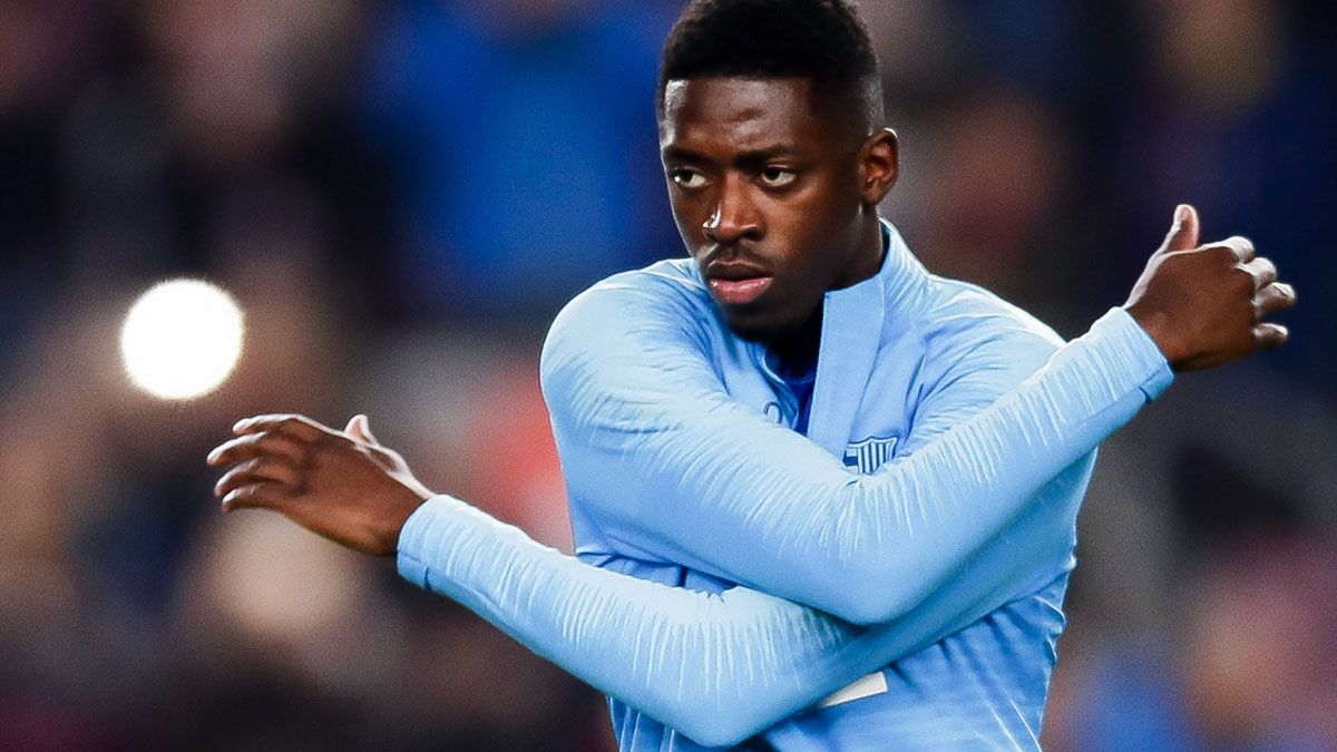 Ousmane Dembélé, in a training with the FC Barcelona