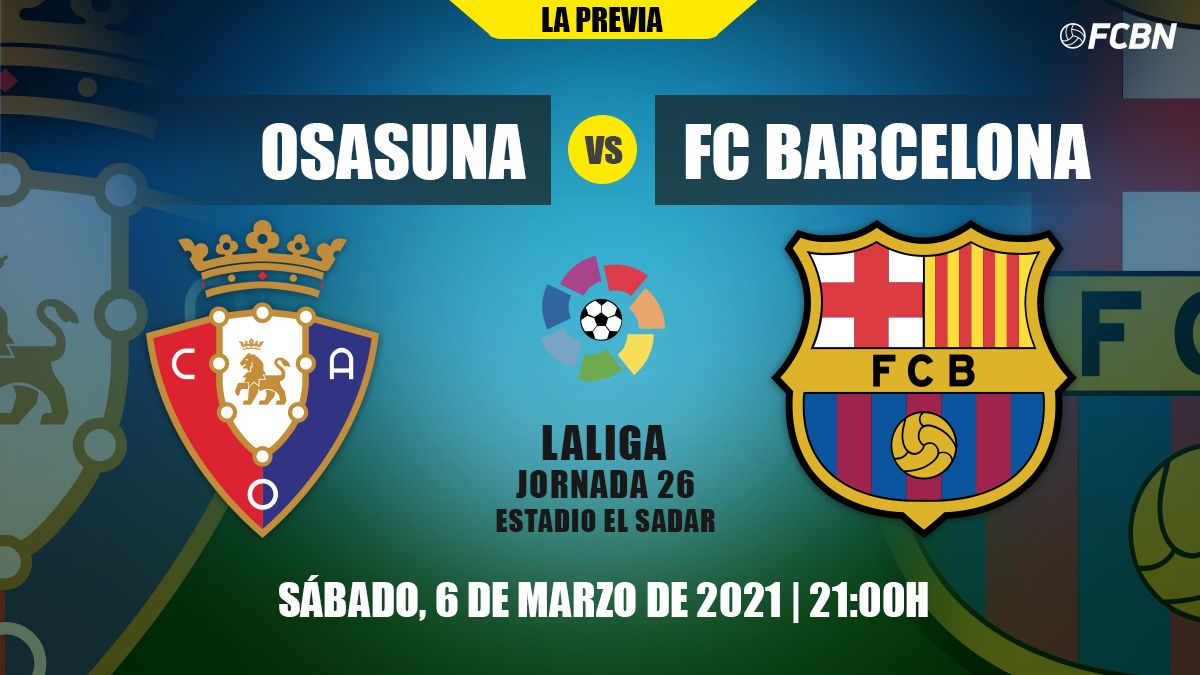 Previous of the Osasuna-FC Barcelona of LaLiga