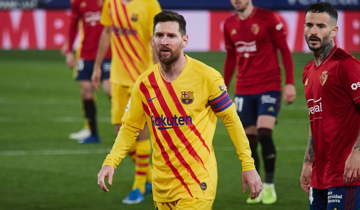 Leo Messi en el Osasuna-Barça de LaLiga