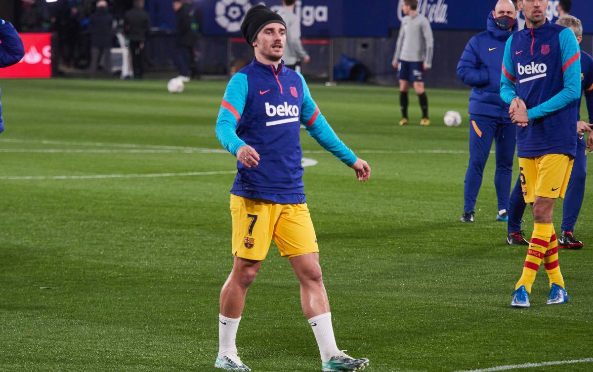 Griezmann During a previous warming with the FC Barcelona