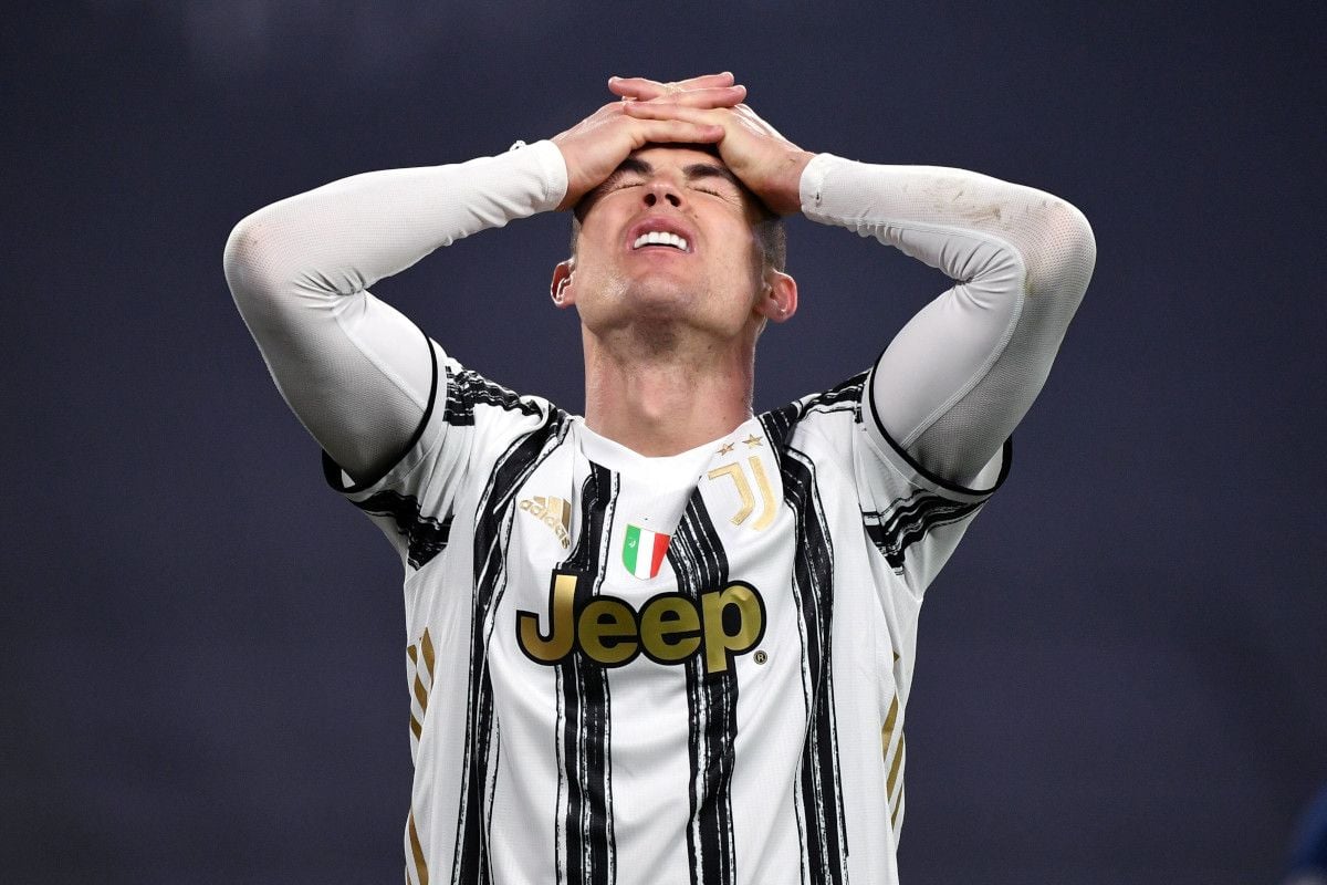 Cristiano Ronaldo en el partido de la Juventus contra el Oporto