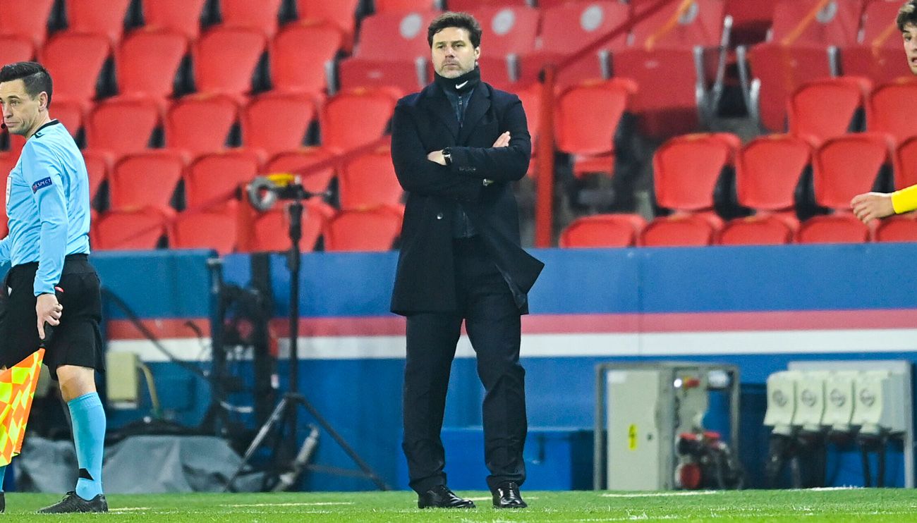 Mauricio Pochettino durante el PSG-Barça