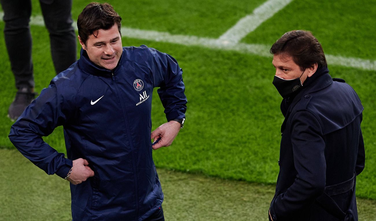 Leonardo and Pochettino together in the field