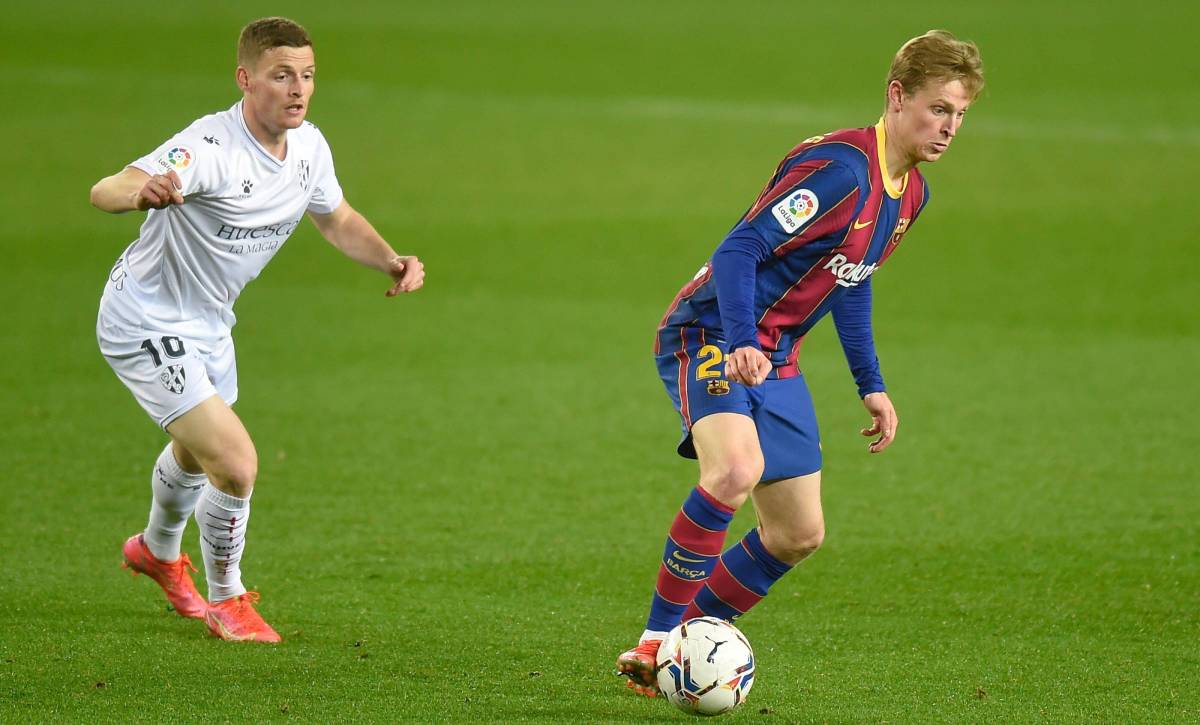 De Jong en un partido del FC Barcelona