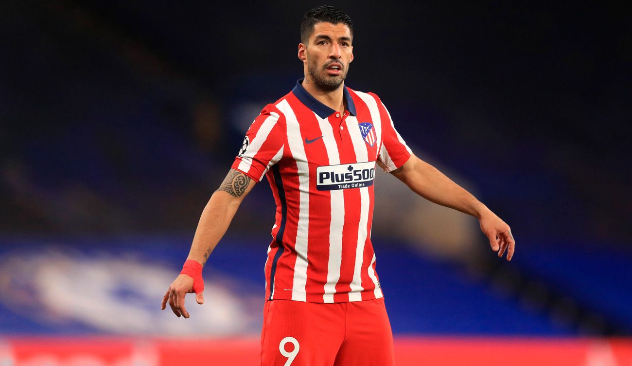 Luis Suárez en el partido ante el Chelsea