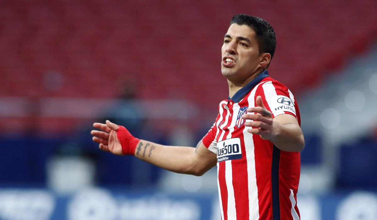 Luis Suárez en la victoria del Atlético frente al Alavés