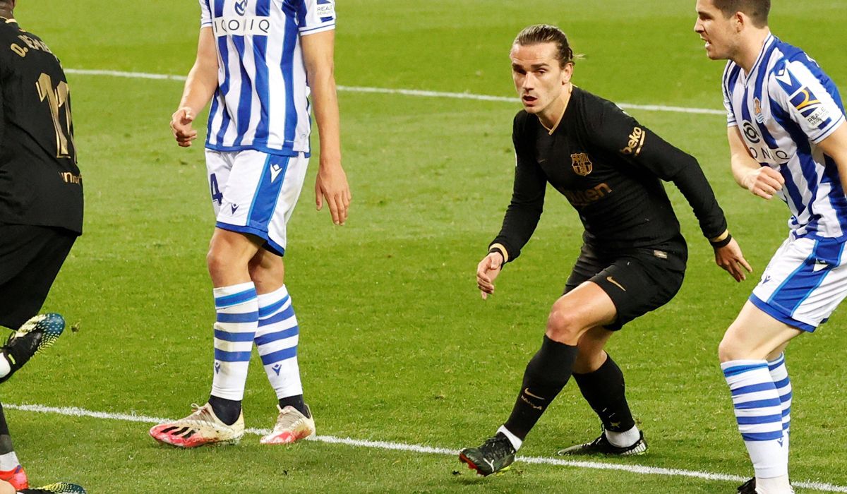 Antoine Griezmann, durante el Real Sociedad-Barça de LaLiga