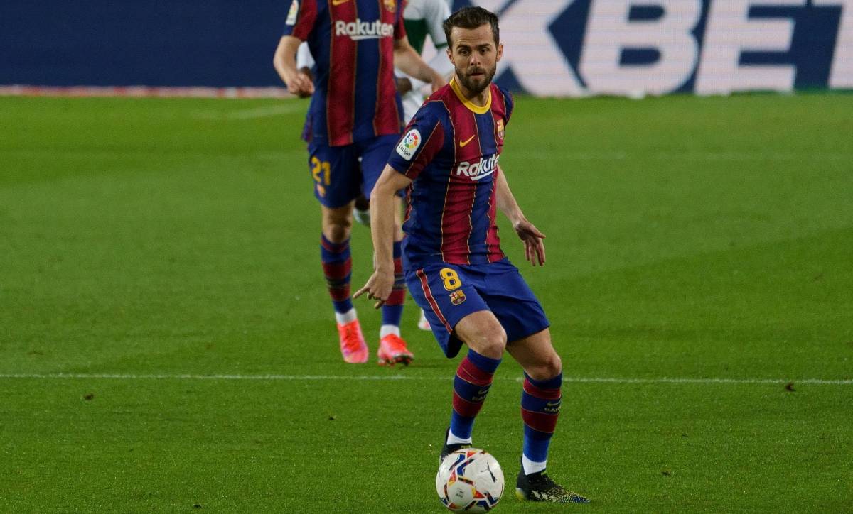 Pjanic en uno de sus últimos partidos con el FC Barcelona