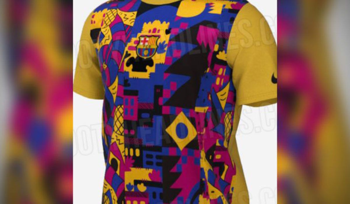 The controversial design of a new T-shirt of the Barça (Photo: Footy Headlines)
