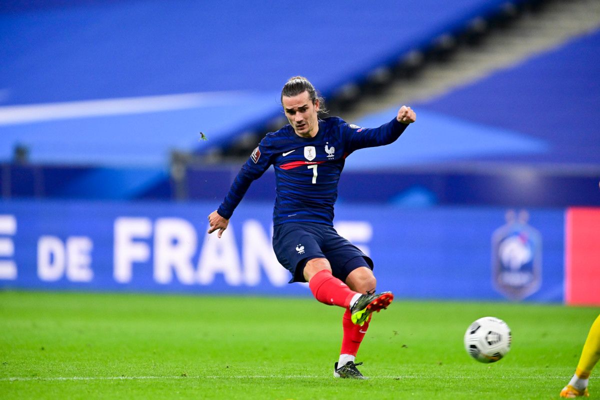 Griezmann During the party of Bosnia and France