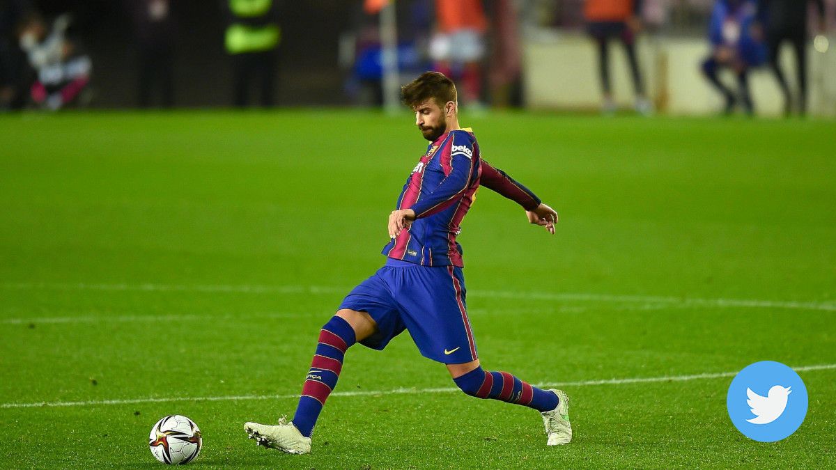 Gerard Piqué en un partido del Barcelona