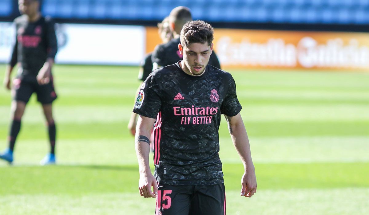 Fede Valverde, durante un partido con el Real Madrid