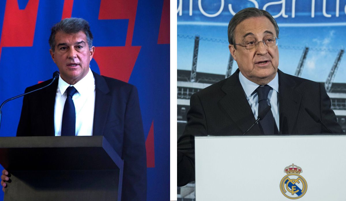 Joan Laporta y Florentino Pérez, presidentes del FC Barcelona y Real Madrid