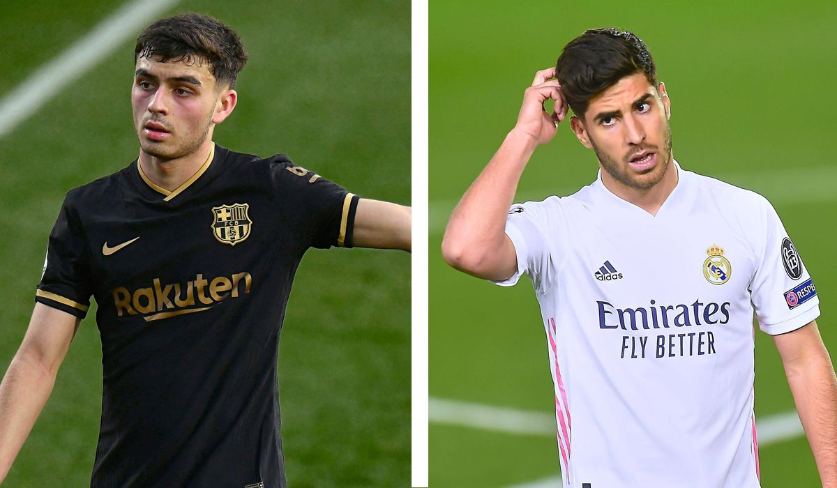 Pedri y Asensio, jugadores del Barça y Madrid respectivamente