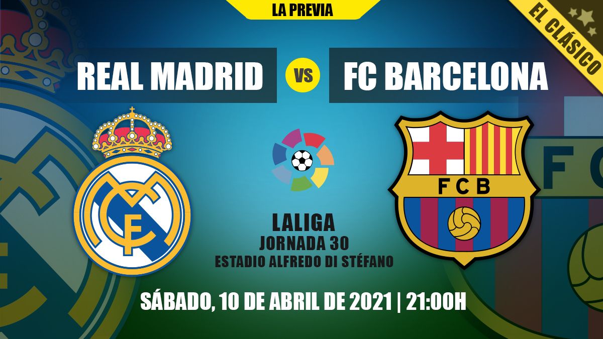 Previous of the Real Madrid-FC Barcelona of LaLiga
