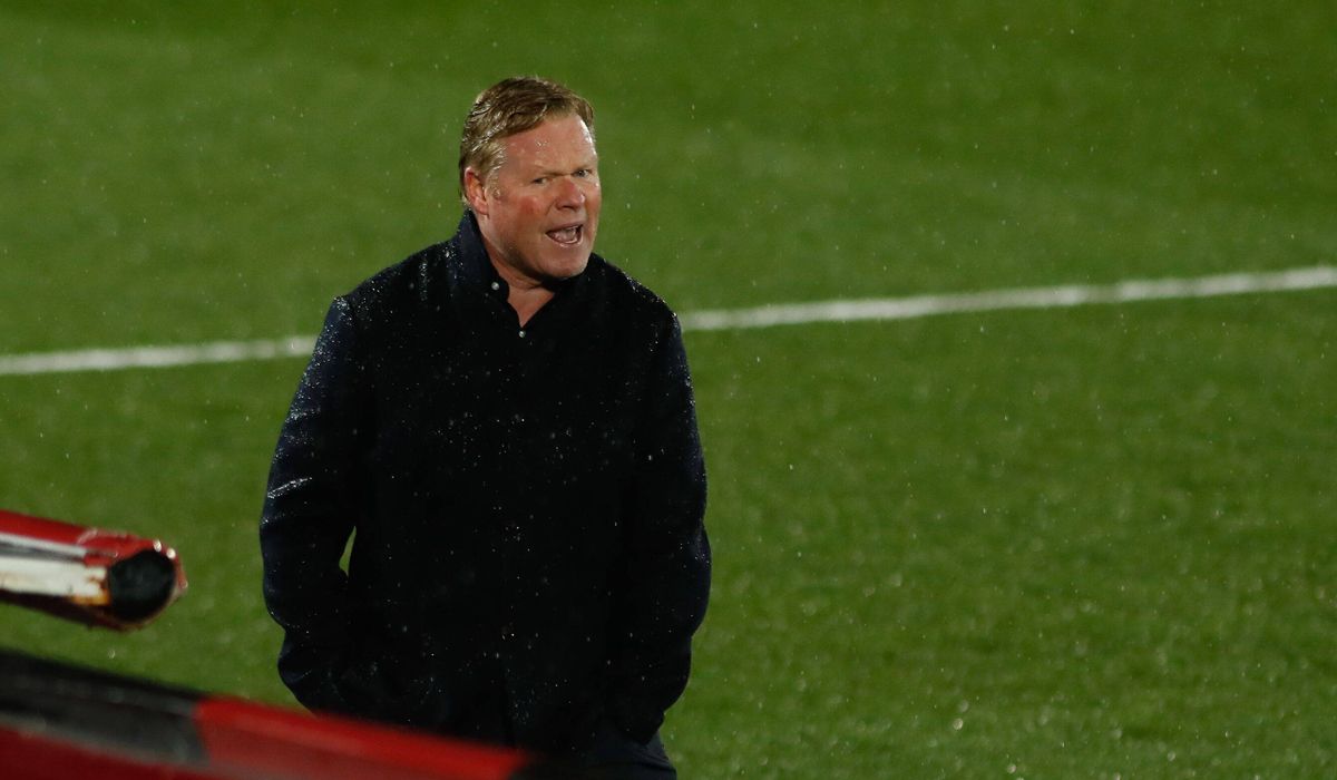 Ronald Koeman, durante el Clásico Madrid-Barça en Valdebebas