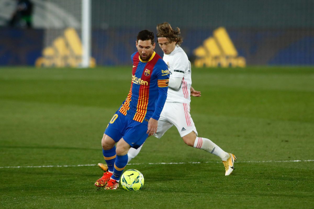 Messi en el Clásico contra el Real Madrid