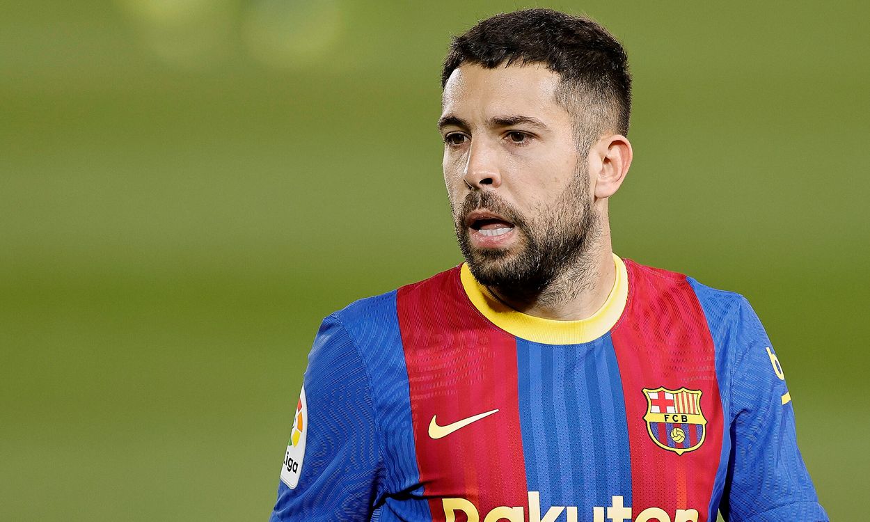 Jordi Alba, jugador del FC Barcelona, durante el Clásico