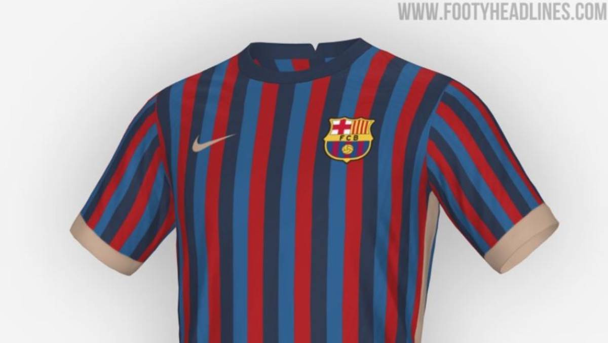 Posible camiseta del Barça para la temporada 2022 23 (FootyHeadlines)