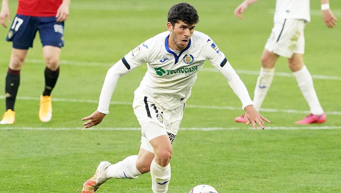 Carles Aleñá en un partido con el Getafe